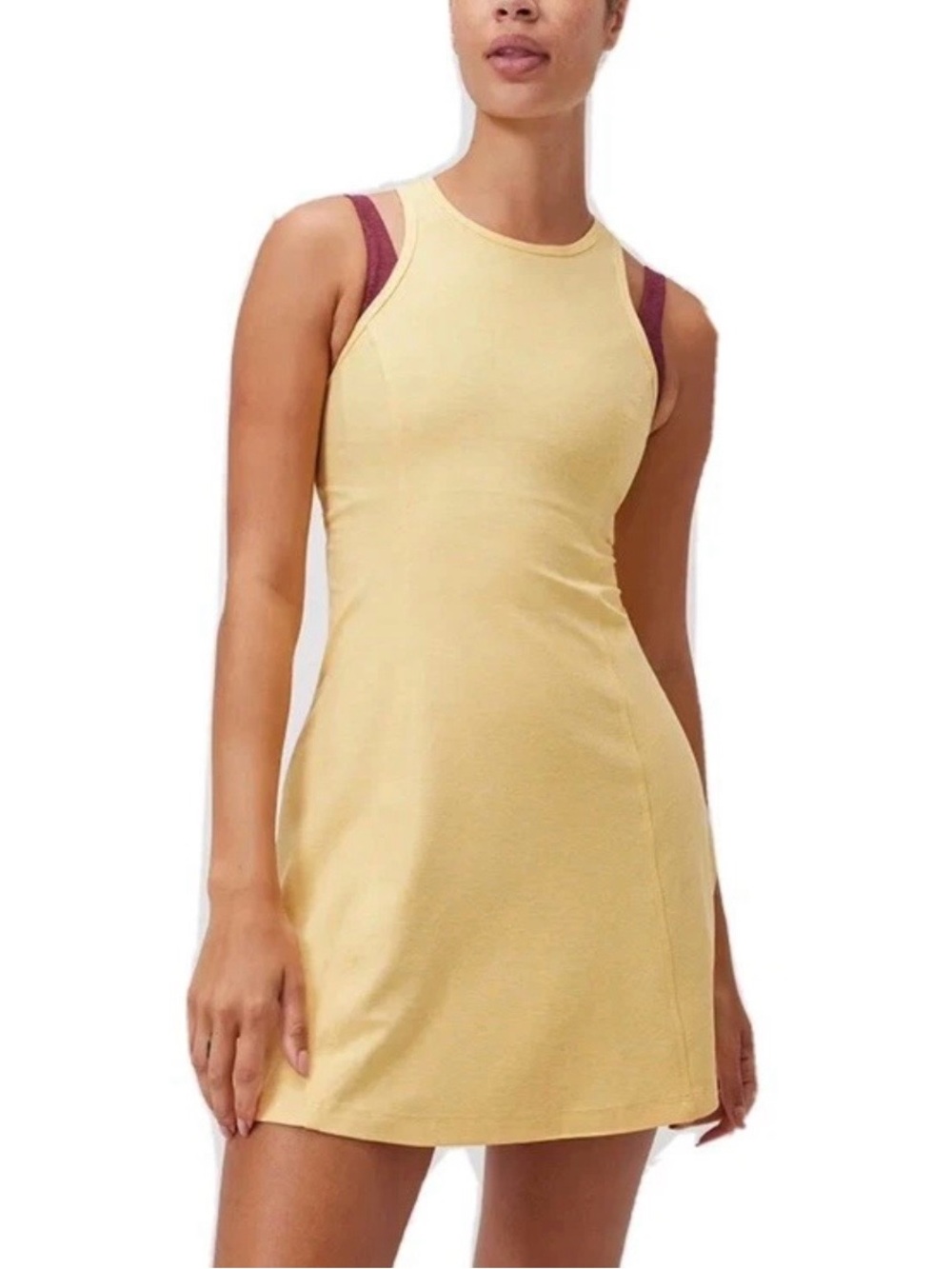 Outdoor Voices Athena Exercise Mini Dress Yellow Size S